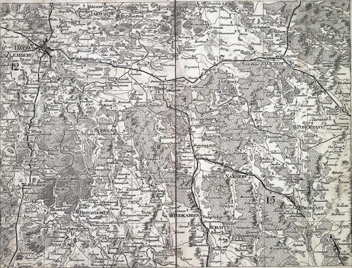 Stare Mapy Polski - KGuL Liesganig - 1824r.jpg