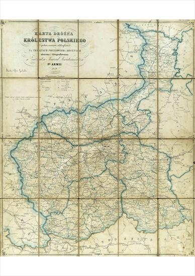 Mapy, plany, geografia i okolice - Karta dróżna Królestwa Polskiego 1859.jpg