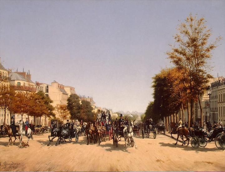 OBRAZY - Grandjean Edmond Georges - View of the Champs-Elysees from the Place de lEtoile in Paris - GJ-5059.jpg