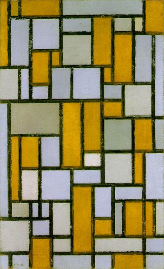 Mondrian, Piet 1872-1944 - Mondrian Composition with Gray and Light Brown, 1918, 80.2x4.jpg