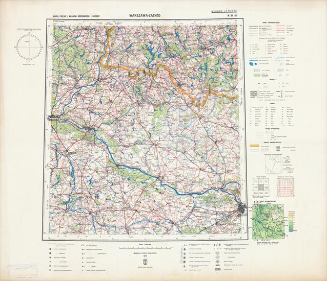 Mapa Polski i krajów ościennych 1-500.000 - N-34-III WARSZAWA-ZACHÓD WIG 1937.jpg