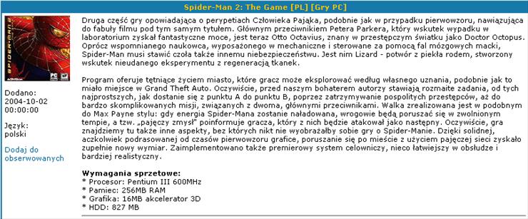 Spider-Man 2. The Game PL - Spider-Man 2. The Game PL.bmp