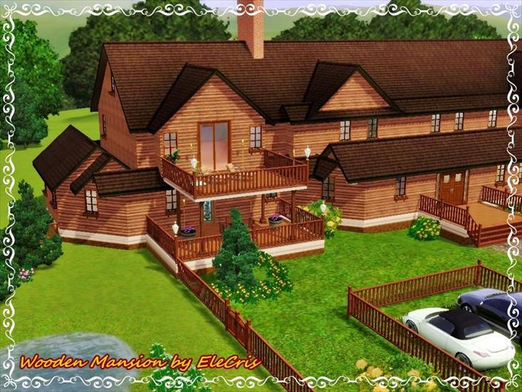 the sims 3 - domy - Wooden Mansion by EleCris.jpg