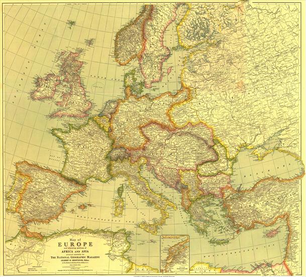 Mapy National Geographic. 539 map. Wysoka jakość - Europe and  Africa and Asia 1915.jpg