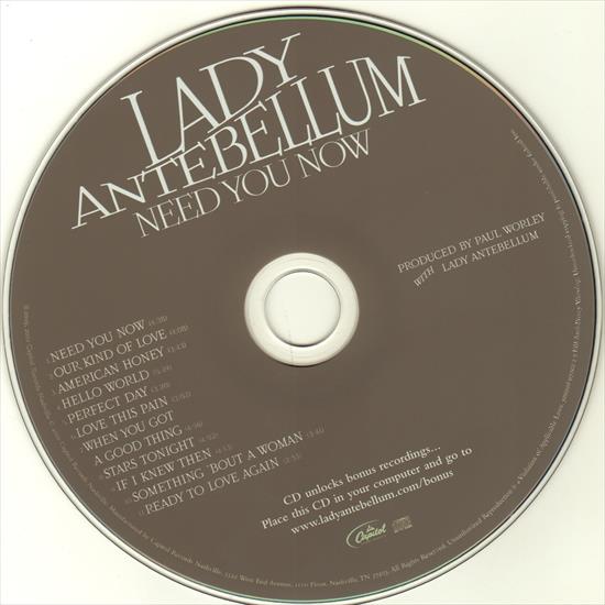 Lady Antebellum - Need You Now 2010 - Lady Antebellum - Need You Now CD.jpg