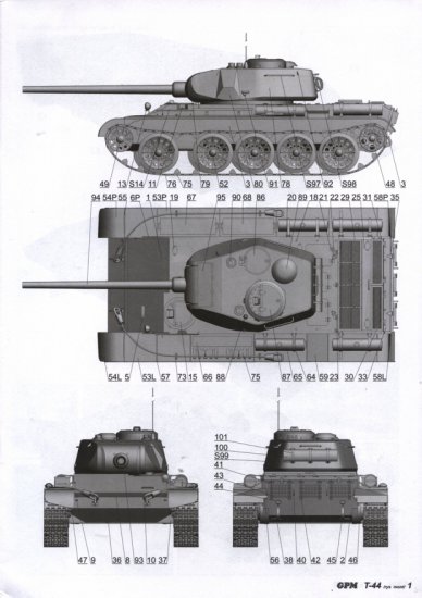 GPM 319 -  Radziecki czołg średni T-44 - 04.jpg