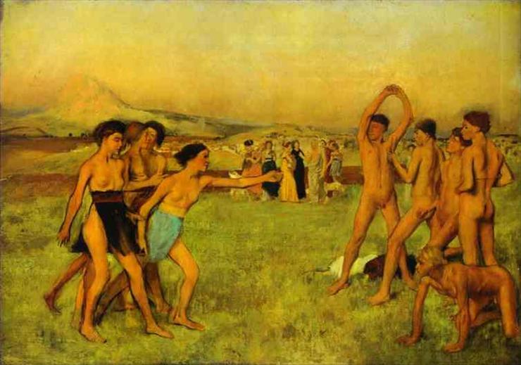 edgar degas - Edgar Degas - Spartan Girls Challenging Boys.JPG