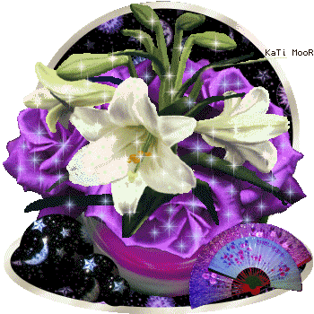 Gify bukiety - kwiaty-fiolet.gif