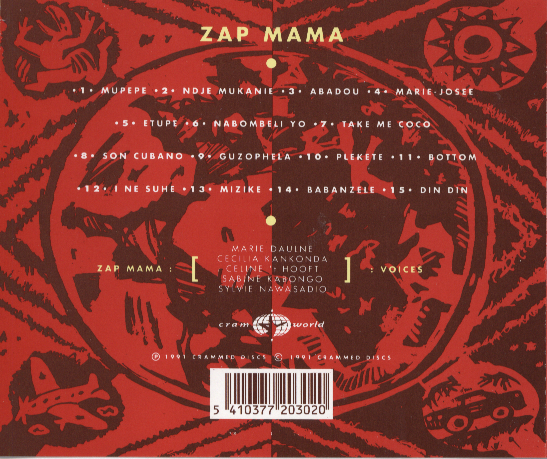 Zap Mama 1991 - Zap Mama - Zap Mama back.BMP
