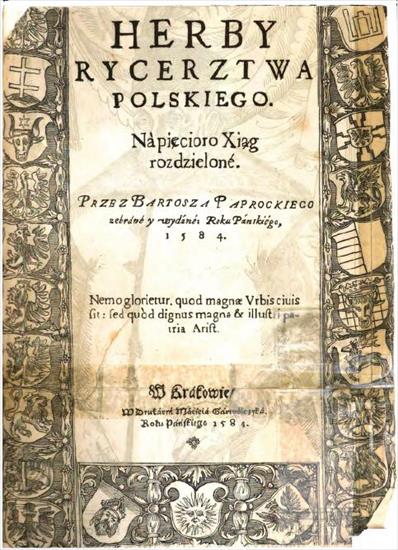 Polska - Paprocki Bartosz - Herby rycerztwa polskiego 1584.jpg