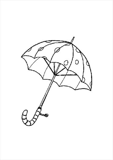 deszcz, parasole - deszcz, burza, pogoda - kolorowanka 118.GIF