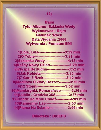 KOZIDRAK BEATA BAJM 12 - Szklanka Wody-2000 - 0a-Opis Albumu-Szklanka Wody.jpg