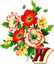 Alfabety z Bukietem kwiatów - 021 - W.gif