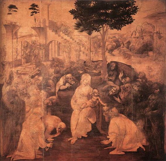 1. 1452 - 1519, Leonardo da Vinci - L. da Vinci, 1481-82, Pokłon Trzech Króli.jpg