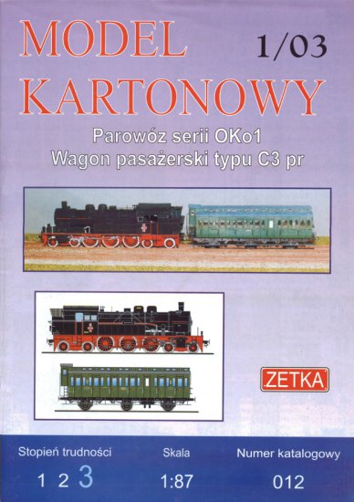 Zetka 12 - Parowóz serii OKo 1  wagon pasażerski  C3 pr - 01.jpg