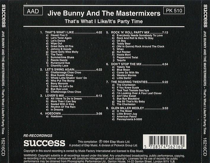 Jive Bunny And Th... - Jive Bunny And The Mastermixers-Thats What I Like-Its Party Timeback.jpg