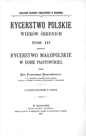 Historia wojskowości - Piekosiński F. - Rycerstwo polskie wieków średnich T.3.JPG