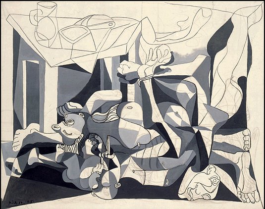 Picasso 1944 - Picasso Le charnier. 1944-45. 199.8 x 250.1 cm. Oil  charco.jpg