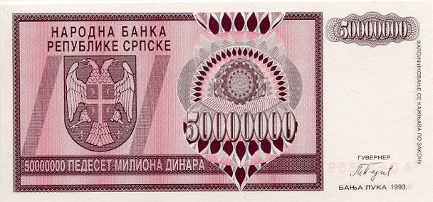 BOŚNIA I HERCEGOWINA - 1993 - 50 000 000 dinarów Serbów bośniackich a.jpg
