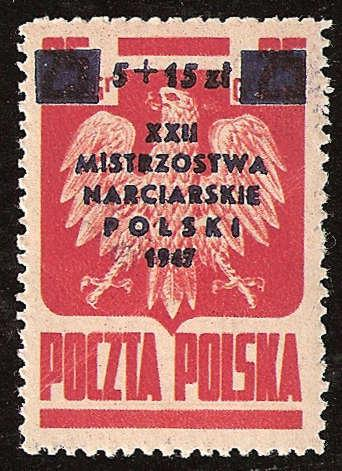 Znaczki polskie 1947 - 1952 - 417 - 1947 - XXII Narciarskie Mistrzostwa Polski.bmp