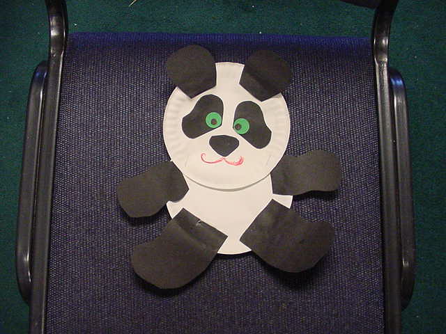 prace z papierowych talerzy - Paper Plate Panda.JPG